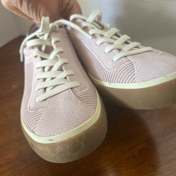 Rothy’s The Lace Up Sneakers Lilac Knit Women 8 Lace Up Casual Shoes Pink Purple - Picture 3 of 7